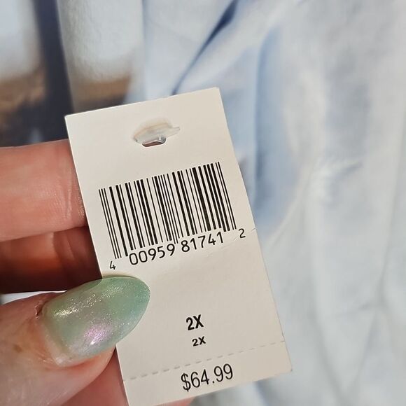 NWT Disney 2X Light Blue Velour Wrap Top Frozen Elsa Sweatshirt - Picture 6 of 11